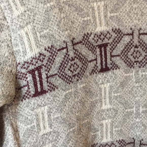 Elodie Mohair Blend Geometric Tribal Pattern Open Cardigan Sweater - Picture 9 of 11